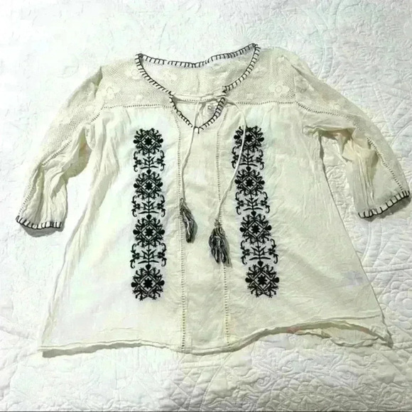 Bila Tops - Bila‎ Peasant Blouse Size Small
